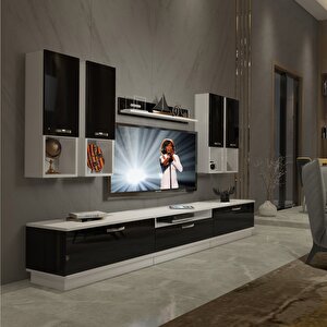Trendstyle 8da Mdf Tv Ünitesi Tv Sehpası Beyaz - Siyah
