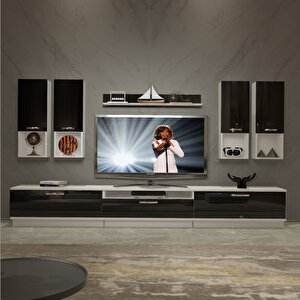 Trendstyle 8da Mdf Tv Ünitesi Tv Sehpası Beyaz - Siyah