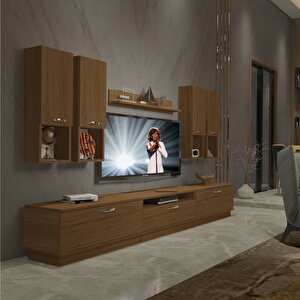 Trendstyle 8da Slm Tv Ünitesi Tv Sehpası Naturel Ceviz