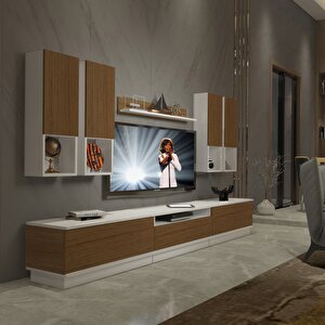 Trendstyle 8das Mdf Tv Ünitesi Tv Sehpası Beyaz - Ceviz