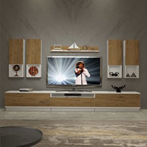 Trendstyle 8das Mdf Tv Ünitesi Tv Sehpası Beyaz Pera