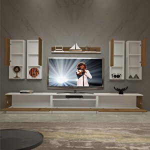 Trendstyle 8das Mdf Tv Ünitesi Tv Sehpası Beyaz Pera