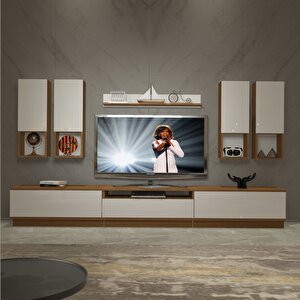 Trendstyle 8das Mdf Tv Ünitesi Tv Sehpası Ceviz Beyaz