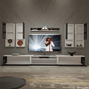 Trendstyle 8das Slm Tv Ünitesi Tv Sehpası Beyaz - Siyah
