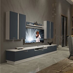 Trendstyle 8d Mdf Tv Ünitesi Tv Sehpası Beyaz - Antrasit