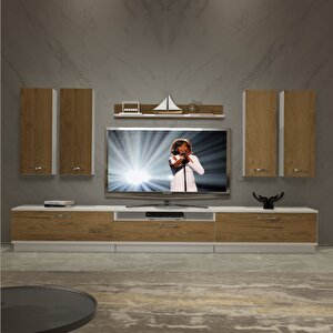 Trendstyle 8d Mdf Tv Ünitesi Tv Sehpası Beyaz Pera