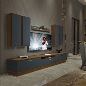 Trendstyle 8d Mdf Tv Ünitesi Tv Sehpası Ceviz Antrasit