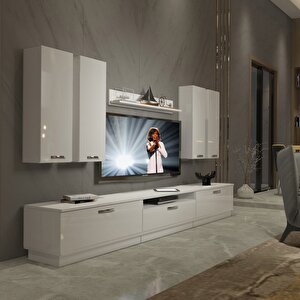 Trendstyle 8d Slm Tv Ünitesi Tv Sehpası Parlak Beyaz