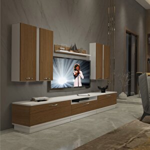Trendstyle 8d Slm Tv Ünitesi Tv Sehpası Beyaz - Ceviz