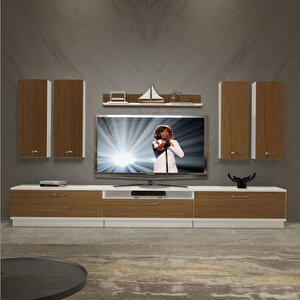 Trendstyle 8d Slm Tv Ünitesi Tv Sehpası Beyaz - Ceviz