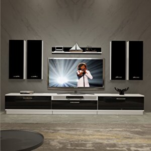 Trendstyle 8d Slm Tv Ünitesi Tv Sehpası Beyaz - Siyah