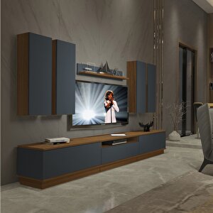 Trendstyle 8ds Mdf Tv Ünitesi Tv Sehpası Ceviz Antrasit