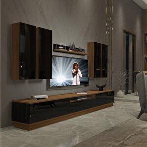 Trendstyle 8ds Mdf Tv Ünitesi Tv Sehpası Ceviz-Siyah