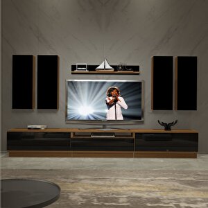 Trendstyle 8ds Slm Tv Ünitesi Tv Sehpası Ceviz-Siyah
