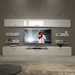 Trendstyle 8y Mdf Tv Ünitesi Tv Sehpası Parlak Beyaz