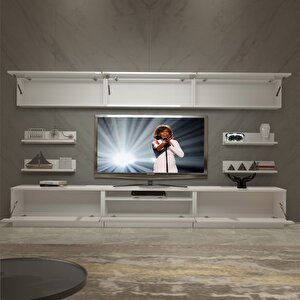 Trendstyle 8y Mdf Tv Ünitesi Tv Sehpası Parlak Beyaz