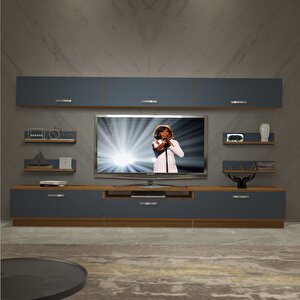 Trendstyle 8y Mdf Tv Ünitesi Tv Sehpası Ceviz Antrasit