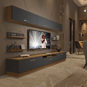 Trendstyle 8y Mdf Tv Ünitesi Tv Sehpası Pera Antrasit
