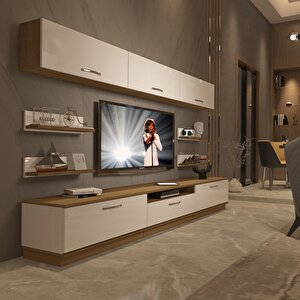 Trendstyle 8y Mdf Tv Ünitesi Tv Sehpası Pera Beyaz