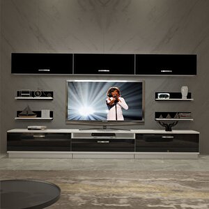 Trendstyle 8y Slm Tv Ünitesi Tv Sehpası Beyaz - Siyah