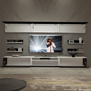 Trendstyle 8y Slm Tv Ünitesi Tv Sehpası Beyaz - Siyah