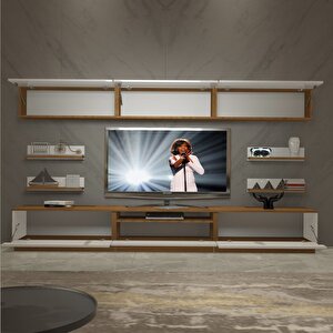Trendstyle 8y Slm Tv Ünitesi Tv Sehpası Ceviz Beyaz
