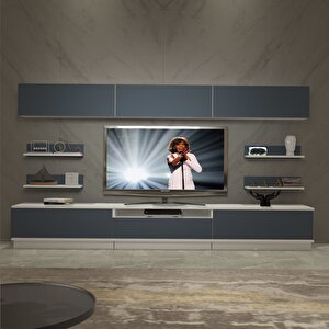 Trendstyle 8ys Mdf Tv Ünitesi Tv Sehpası Beyaz - Antrasit