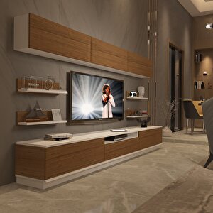 Trendstyle 8ys Mdf Tv Ünitesi Tv Sehpası Beyaz - Ceviz