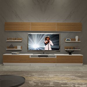 Trendstyle 8ys Mdf Tv Ünitesi Tv Sehpası Beyaz - Ceviz