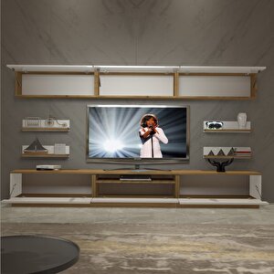 Trendstyle 8ys Mdf Tv Ünitesi Tv Sehpası Pera Beyaz