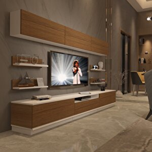 Trendstyle 8ys Slm Tv Ünitesi Tv Sehpası Beyaz - Ceviz