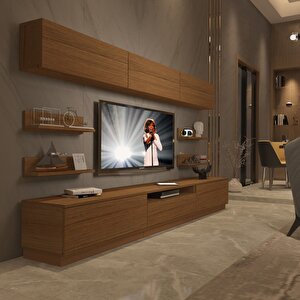 Trendstyle 8ys Slm Tv Ünitesi Tv Sehpası Naturel Ceviz