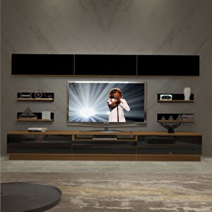 Trendstyle 8ys Slm Tv Ünitesi Tv Sehpası Ceviz-Siyah