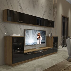 Trendstyle 9 Mdf Tv Ünitesi Tv Sehpası Pera Siyah