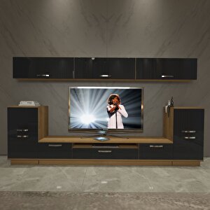 Trendstyle 9 Mdf Tv Ünitesi Tv Sehpası Pera Siyah