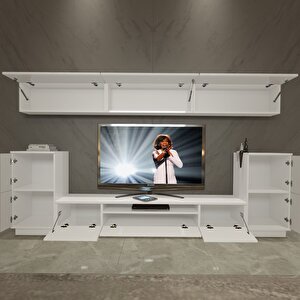 Trendstyle 9s Mdf Tv Ünitesi Tv Sehpası Parlak Beyaz