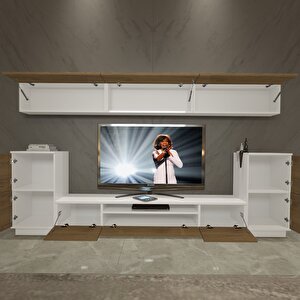Trendstyle 9s Mdf Tv Ünitesi Tv Sehpası Beyaz Pera
