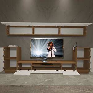 Trendstyle 9s Mdf Tv Ünitesi Tv Sehpası Ceviz Beyaz