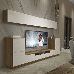Trendstyle 9s Mdf Tv Ünitesi Tv Sehpası Pera Beyaz