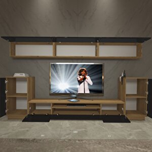 Trendstyle 9s Mdf Tv Ünitesi Tv Sehpası Pera Siyah