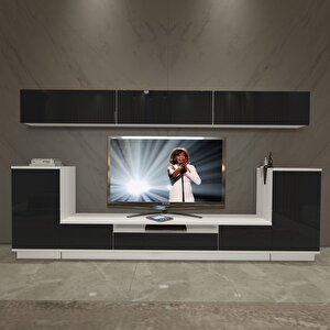 Trendstyle 9s Slm Tv Ünitesi Tv Sehpası Beyaz - Siyah