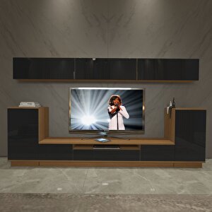 Trendstyle 9s Slm Tv Ünitesi Tv Sehpası Ceviz-Siyah