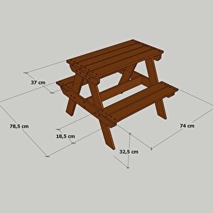 Ahşap Çocuk Piknik Masası Fındık