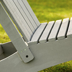 Ahşap Bahçe Sandalye Gri Adirondack