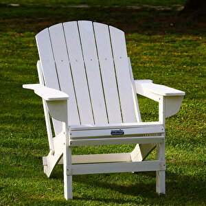 Ahşap Bahçe Sandalye Beyaz Adirondack