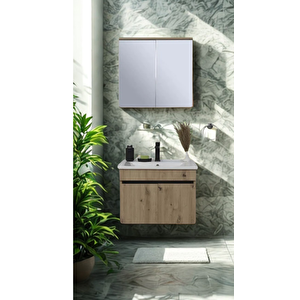Yıldız Dolap Takımı (asma Alt+aynalı Üst+lavabo) Pera 65 Cm