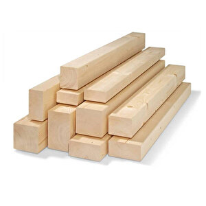 (6x6 Cm X 50 Cm 4 Adet) Ladin Kereste Çıta Taslak Tahta Ve Ahşap Blok 50 cm