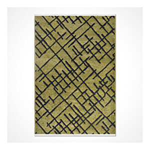 Crea Rain Çizgili Yeşil Kilim 67324 80x150 cm
