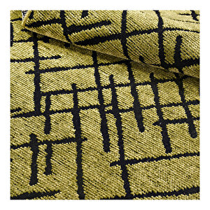 Crea Rain Çizgili Yeşil Kilim 67324 80x150 cm