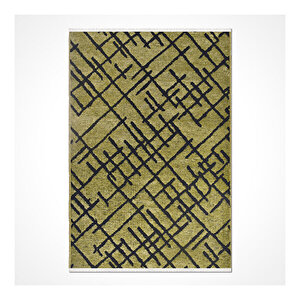 Crea Rain Çizgili Yeşil Kilim 67324 200x290 cm
